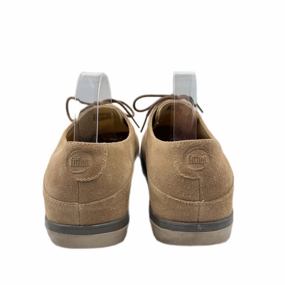 FitFlop Lewis Men’s 9 Beige Tan Suede Leather Lace Up Comfort Casual Oxford Shoe main image 6